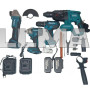 Набор инструментов Makita 4 в 1 перфоратор, болгарка, шуруповерт и гайковерт 2акк. 48v